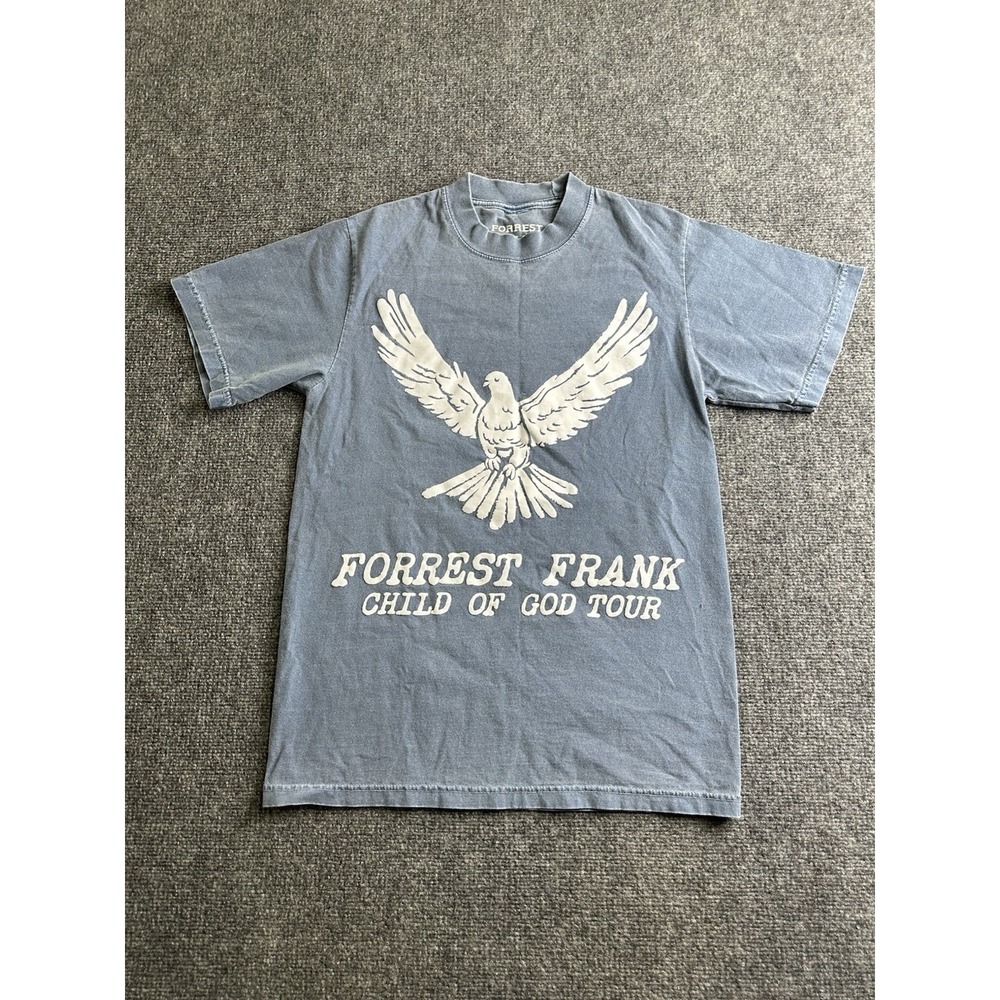 Mens 2025 Forrest Frank Child of God Tour T-Shirt Blue, Size S